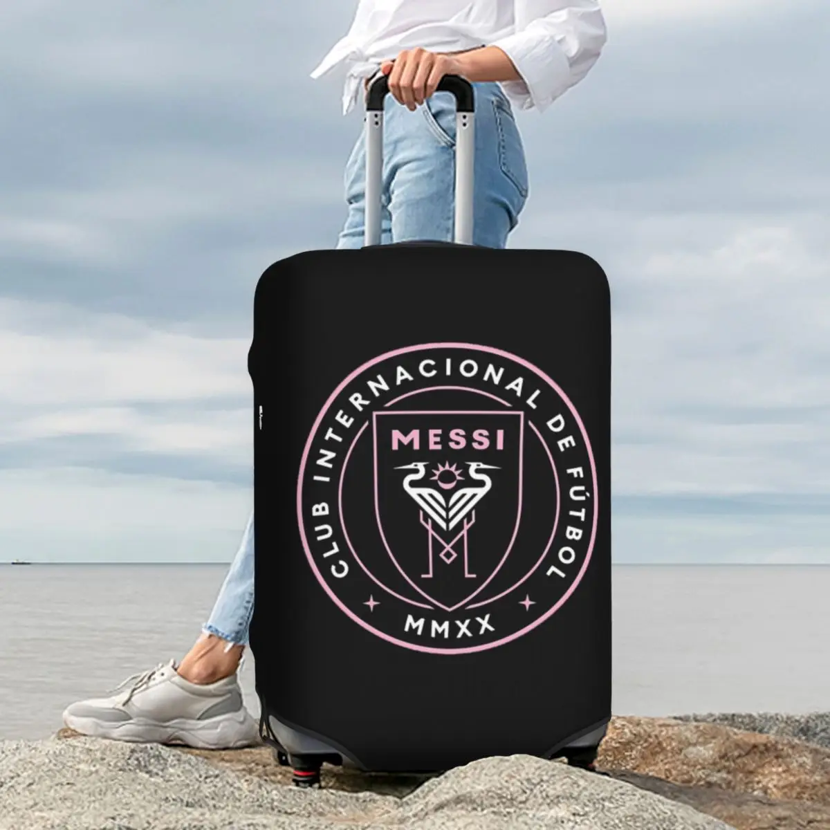Inter Miami Messi Badge Suitcase Cover Protection Elastic Travel Luggage Protector Covers for 18-32 Inch
Inter Miami Messi Badge Suitcase Cover Protection Elastic Travel Luggage Protector Covers for 18-32 Inch