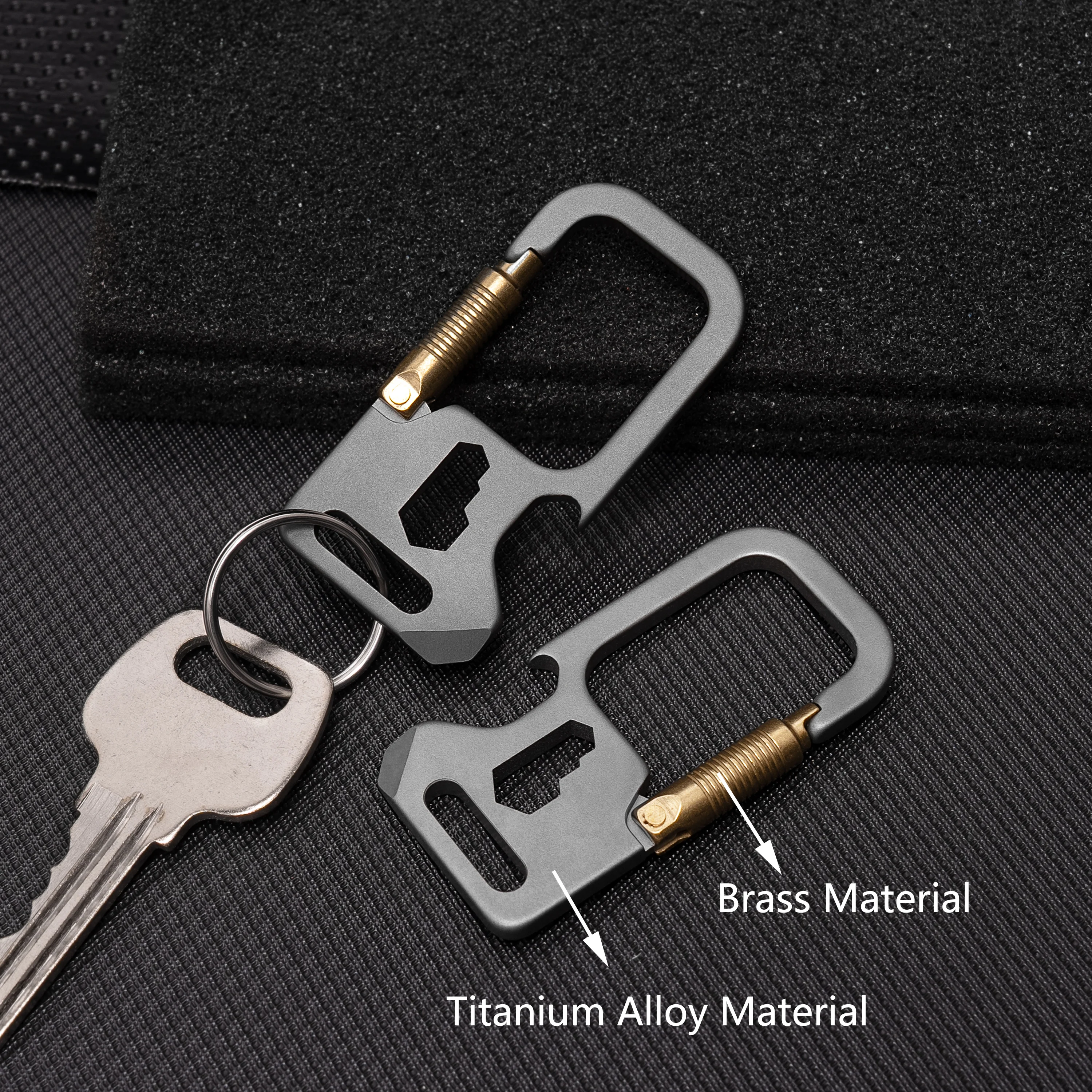 Titanium Alloy Multifunctional Keychain Self Tightening Hexagon Outdoor Bottle Opener May Bring Leather Straps
Titanium Alloy Multifunctional Keychain Self Tightening Hexagon Outdoor Bottle Opener May Bring Leather Straps