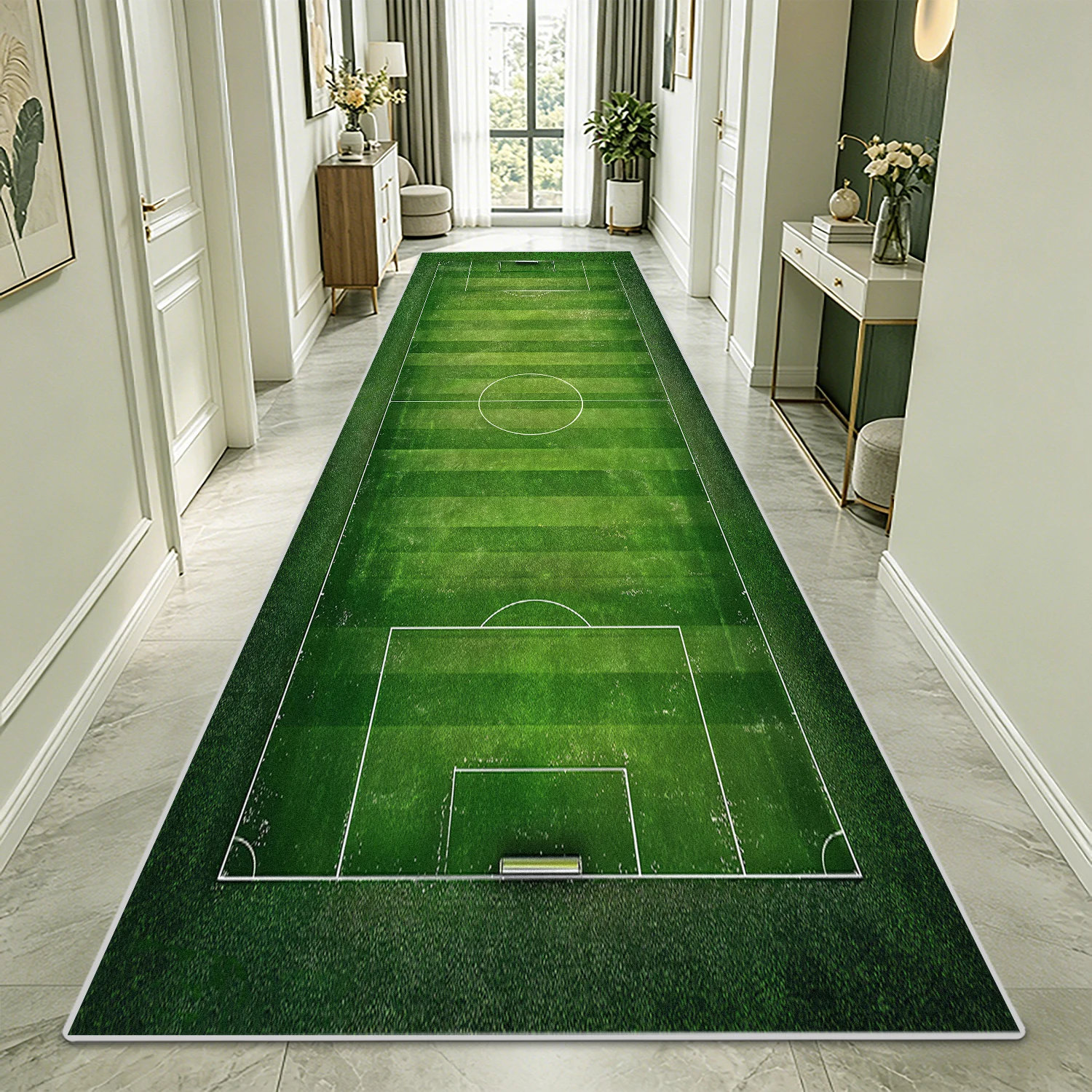 Sports Style 3D Football Field Pattern Runner Rug Decoration Washable Anti Slip Corridor Carpet Big Size Villa Mat Customizable
Sports Style 3D Football Field Pattern Runner Rug Decoration Washable Anti Slip Corridor Carpet Big Size Villa Mat Customizable