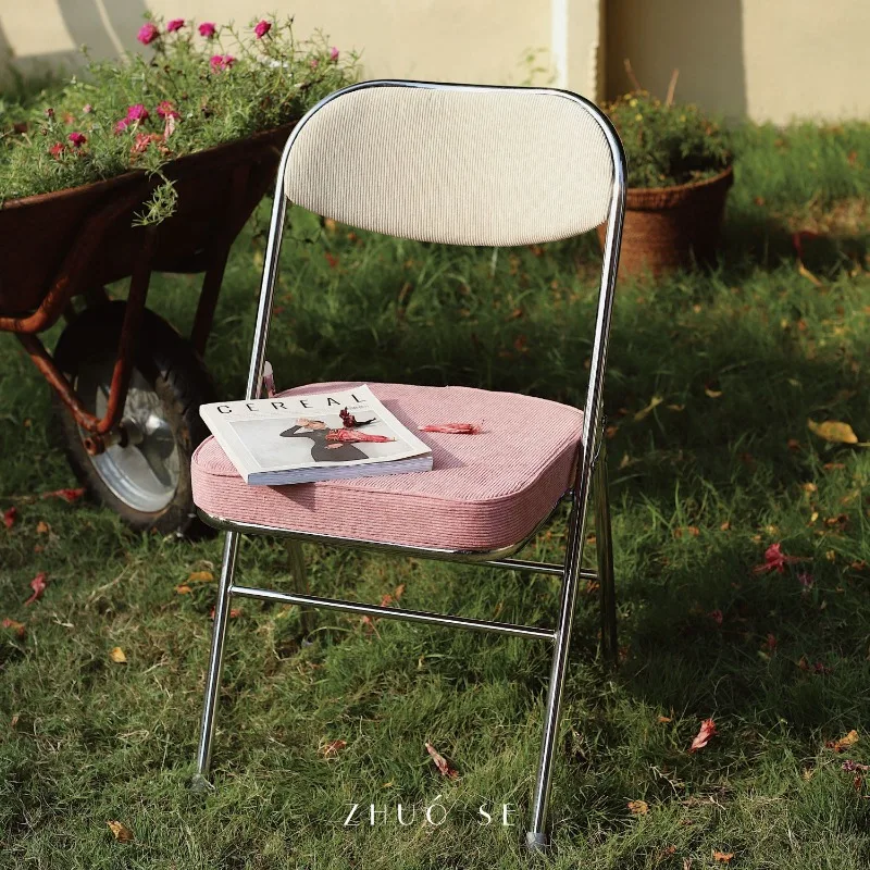 Folding Accent Chair Two Tone Corduroy Backrest Stool Nordic Dining Bench Office Seat Lightweight Portable Strong
Folding Accent Chair Two Tone Corduroy Backrest Stool Nordic Dining Bench Office Seat Lightweight Portable Strong