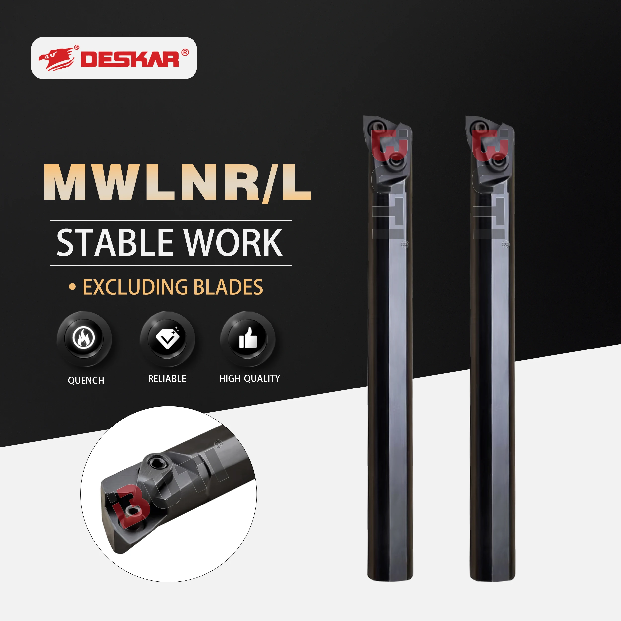 Оригинальный держатель для внутренних резцов DESKAR S16Q-MWLNR06/08, S20R-MWLNR06/08, S25S-MWLNNR06/08 для токарных станков, используется для токарных пластин серии WNMG.
Оригинальный держатель для внутренних резцов DESKAR S16Q-MWLNR06/08, S20R-MWLNR06/08, S25S-MWLNNR06/08 для токарных станков, используется для токарных пластин серии WNMG.