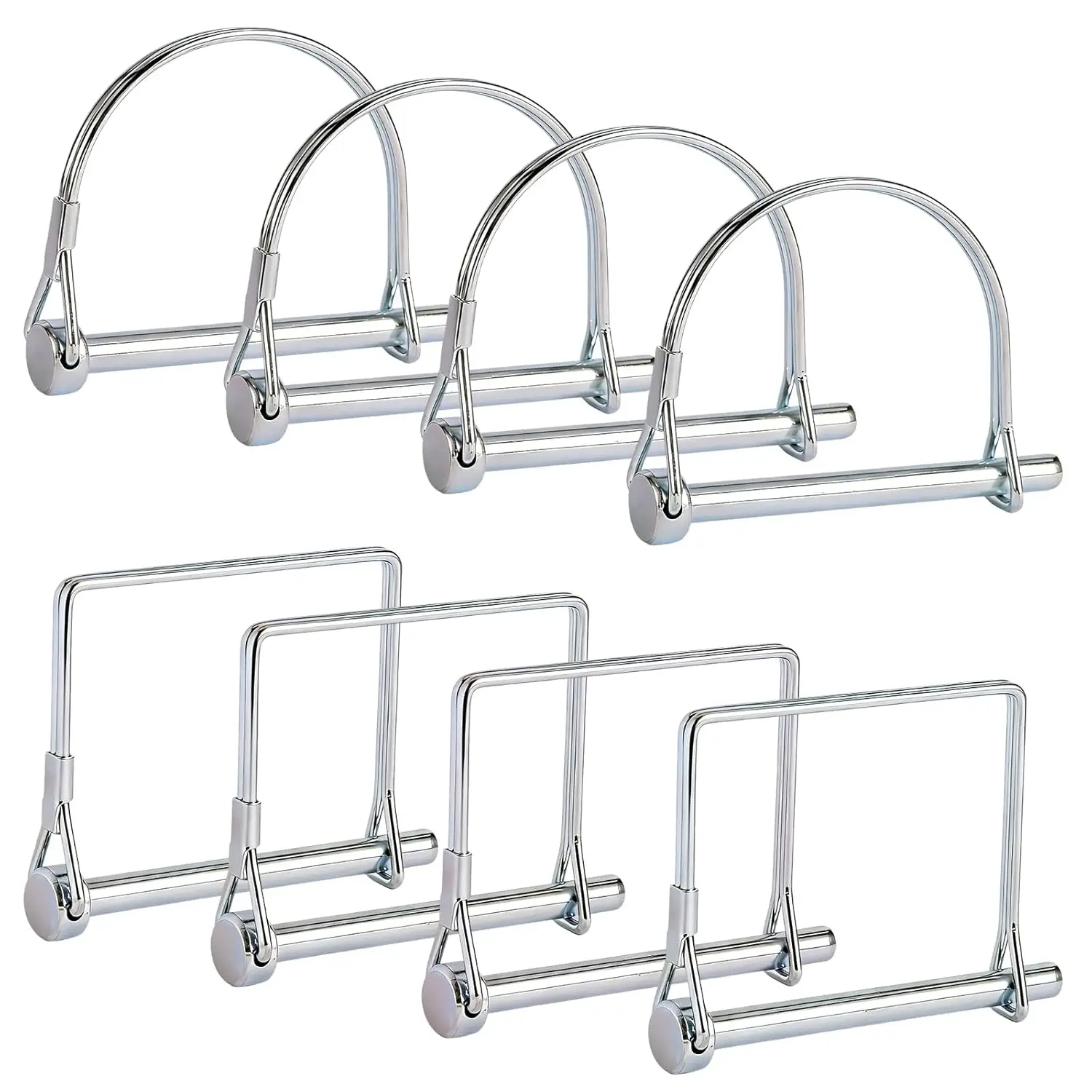 8PC Trailer Hitch Pin, Standard 1/4 Inch Hitch Pins, Strong Trailer Coupler Pin Safety Lock, Easy Hook Up Locking Retainer, Perfect for Tractor, RV, Farm Yard Equipment
8PC Trailer Hitch Pin, Standard 1/4 Inch Hitch Pins, Strong Trailer Coupler Pin Safety Lock, Easy Hook Up Locking Retainer, Perfect for Tractor, RV, Farm Yard Equipment