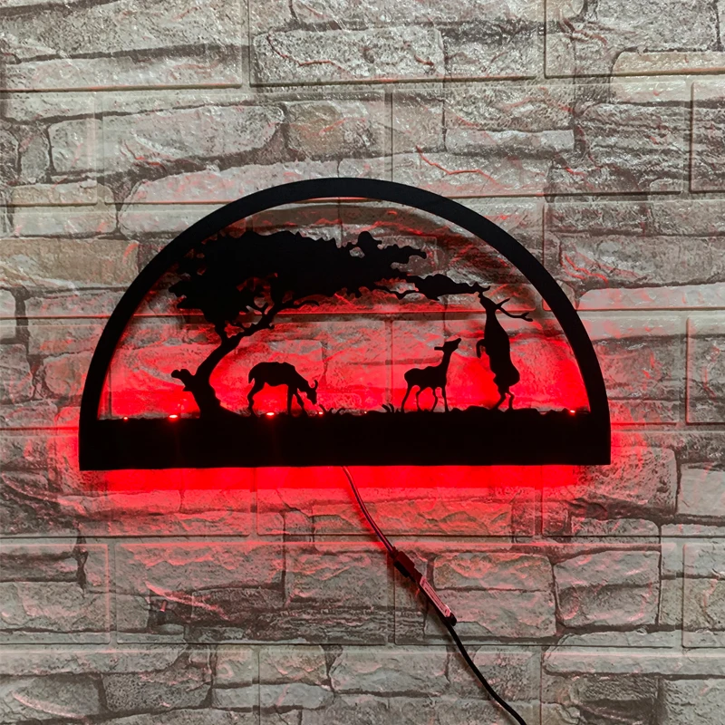 ZK50 Modern LED Wall Lamp Prairie Deer Decorative Background Wall Night Light USB Remote Control 16 Color Extension Cord2Meters
ZK50 Modern LED Wall Lamp Prairie Deer Decorative Background Wall Night Light USB Remote Control 16 Color Extension Cord2Meters