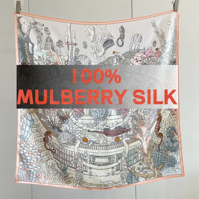 Vintage Undersea Utopia Silk Scarf 90X90cm Luxury Square Scarf Headscarf Neck Bandana For Travel Office Daily Gifting
Vintage Undersea Utopia Silk Scarf 90X90cm Luxury Square Scarf Headscarf Neck Bandana For Travel Office Daily Gifting