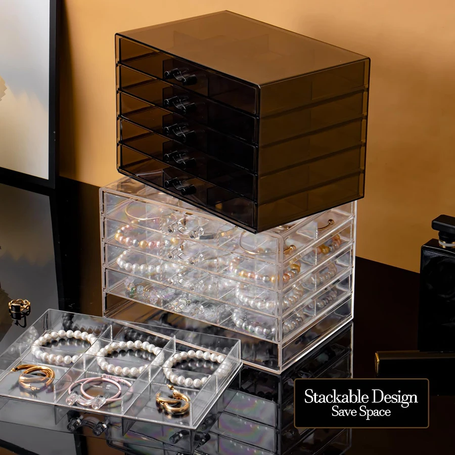 1pc DIY bracelet case, earring case large 30-grid jewelry clip case, with 5 drawers, stackable earring bracelet case
1pc DIY bracelet case, earring case large 30-grid jewelry clip case, with 5 drawers, stackable earring bracelet case