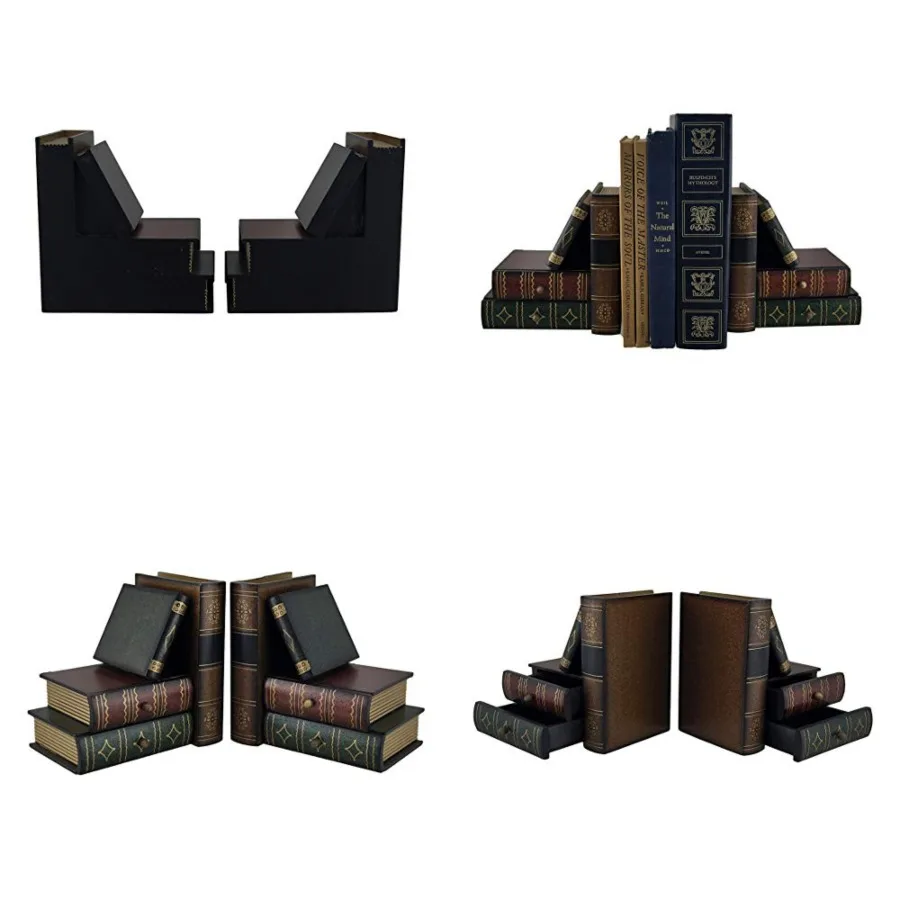 Classic Wooden Book Bookends Library Hidden Drawers Vintage Cool Creative Unique Decorative Books Support Shelves Desk Organize
Classic Wooden Book Bookends Library Hidden Drawers Vintage Cool Creative Unique Decorative Books Support Shelves Desk Organize