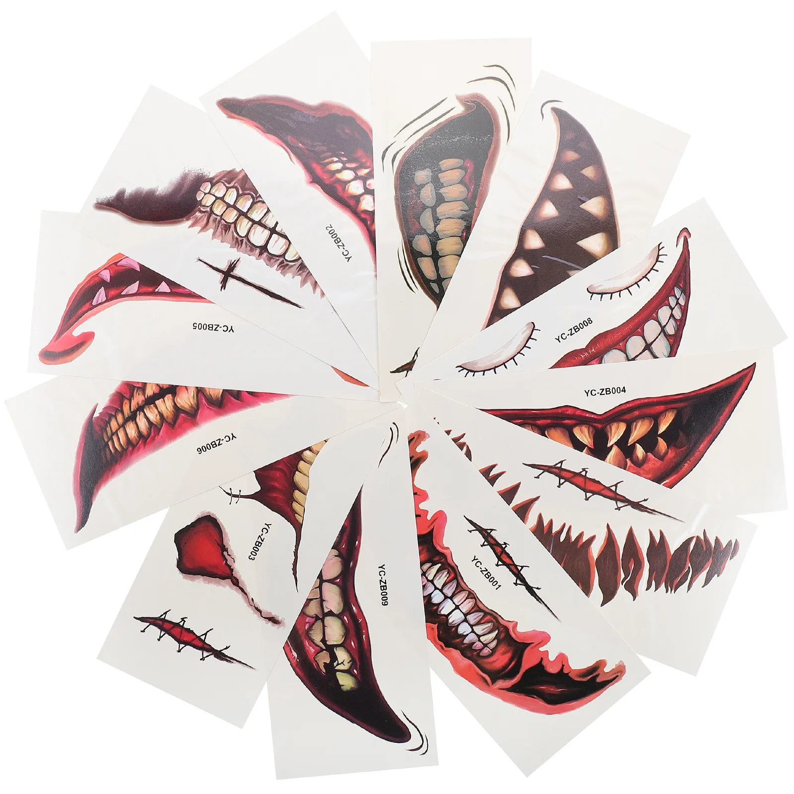 12 Sets Halloween Stickers Children's Tattoos for Kids Makeup Party Body Props Fake Wounds Temporary Facial Horror Mouth Decals
12 Sets Halloween Stickers Children's Tattoos for Kids Makeup Party Body Props Fake Wounds Temporary Facial Horror Mouth Decals