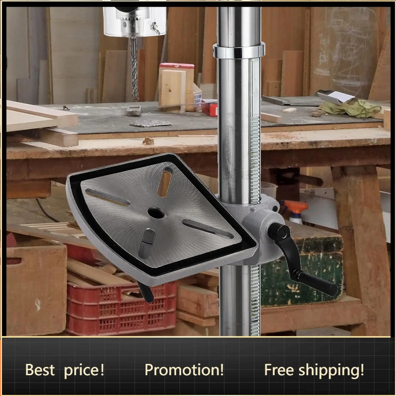 13 in Floor Drill Press, 7.5 Amp 120V, 288-3084 RPM Variable Speed Cast Iron Bench Drill Press, 0-45° Tilting Worktable, Tableto
13 in Floor Drill Press, 7.5 Amp 120V, 288-3084 RPM Variable Speed Cast Iron Bench Drill Press, 0-45° Tilting Worktable, Tableto