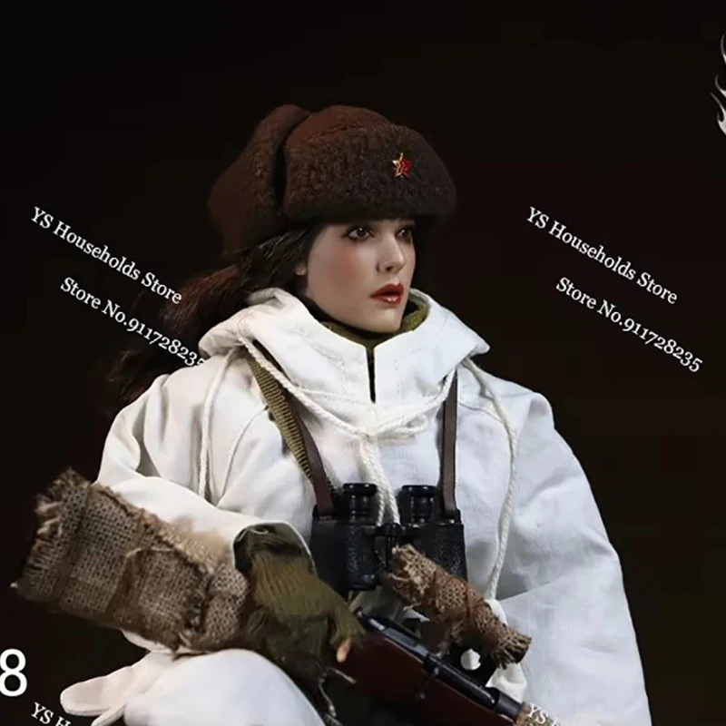 1/6 Soviet Snow Assault Female Sniper Articulated Soldier Cloth Girl Military Officer MOETOYS P008 12" Full Set Action Figure
1/6 Soviet Snow Assault Female Sniper Articulated Soldier Cloth Girl Military Officer MOETOYS P008 12" Full Set Action Figure