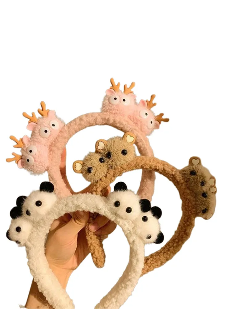 New fluffy cartoon teddy bear hairband for girls - cute panda face wash hairpin hairband for updo headband for autumn and winter
New fluffy cartoon teddy bear hairband for girls - cute panda face wash hairpin hairband for updo headband for autumn and winter