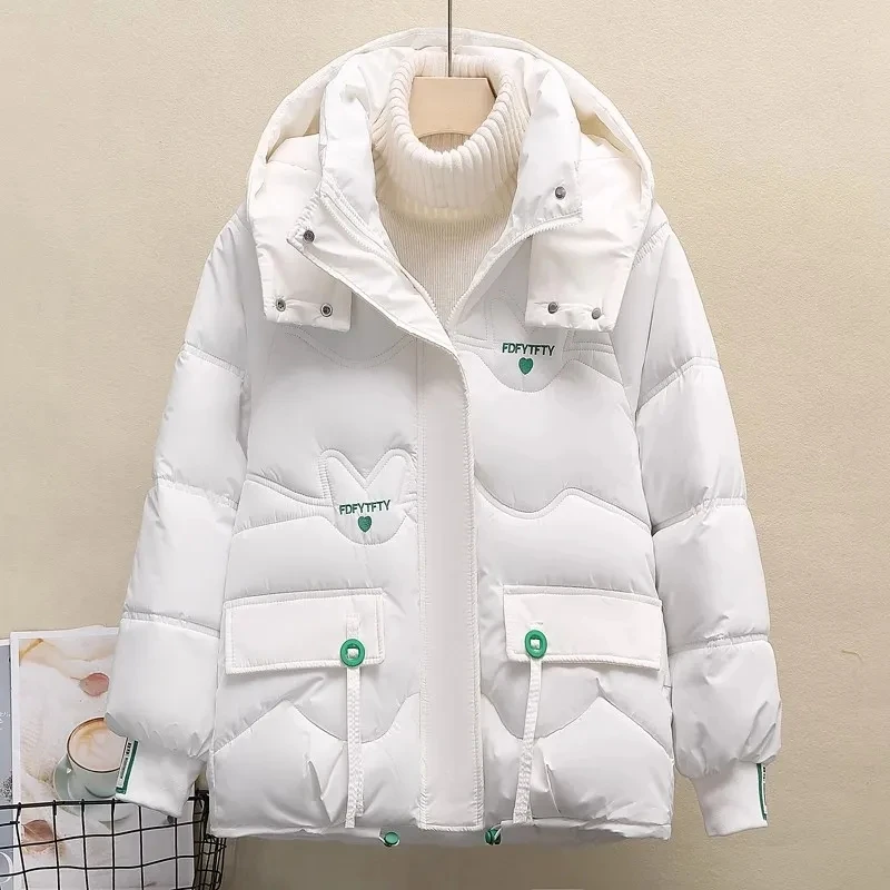 Women's Short Puffer Jacket Winter 2025 New Korean Loose Cotton Hooded Coat Thicken Warm Student Long Sleeve Outfit Fashion Top
Women's Short Puffer Jacket Winter 2025 New Korean Loose Cotton Hooded Coat Thicken Warm Student Long Sleeve Outfit Fashion Top