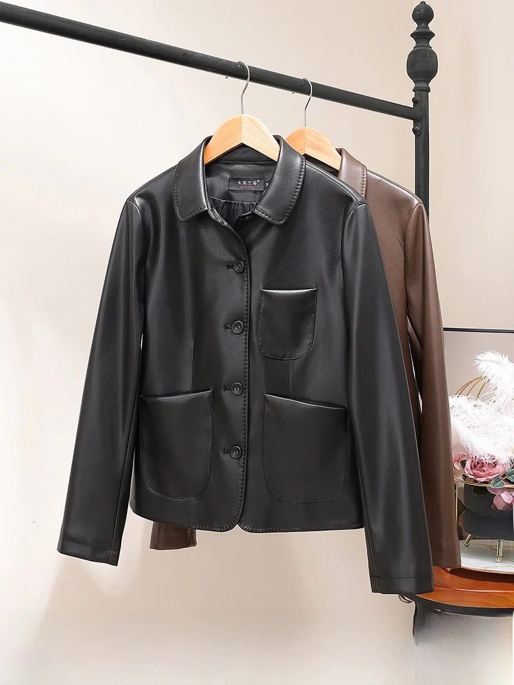 Модная кожаная куртка свободного кроя из овчины в корейском стиле, весна-осень 2024, новинка, трендовая модель
Модная кожаная куртка свободного кроя из овчины в корейском стиле, весна-осень 2024, новинка, трендовая модель