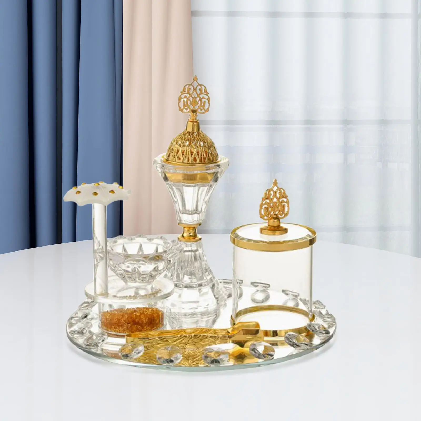 Glass Incense Burner Set Traditional Housewarming Gift Ramadan Decoration Incense Holder for Desktop Wedding Home Office Ramadan
Glass Incense Burner Set Traditional Housewarming Gift Ramadan Decoration Incense Holder for Desktop Wedding Home Office Ramadan