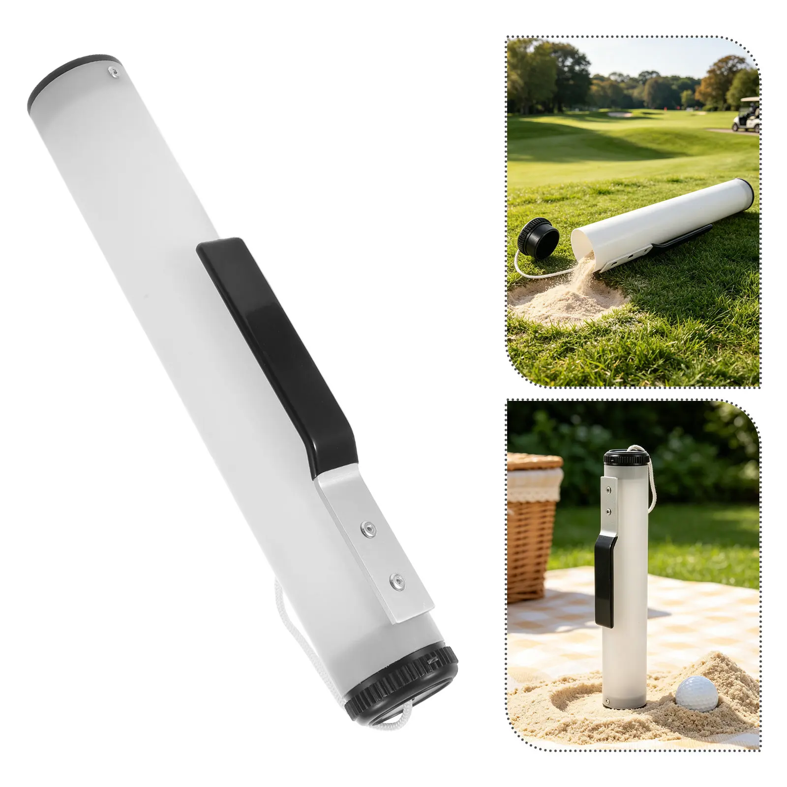 Golf Cart Sand Bottle No Drilling Divot Repair Sand Container with Aluminum Handle Rattle Proof Holder for Golf Accessories
Golf Cart Sand Bottle No Drilling Divot Repair Sand Container with Aluminum Handle Rattle Proof Holder for Golf Accessories