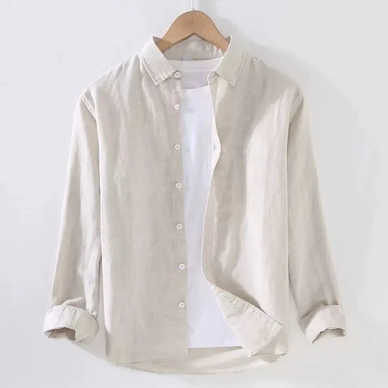 Loose Cotton Linen Men's Long Sve irt Casual Summer Spring Outerwear irt Youth Sle Iron-Free Simple Design Pure Color
Loose Cotton Linen Men's Long Sve irt Casual Summer Spring Outerwear irt Youth Sle Iron-Free Simple Design Pure Color