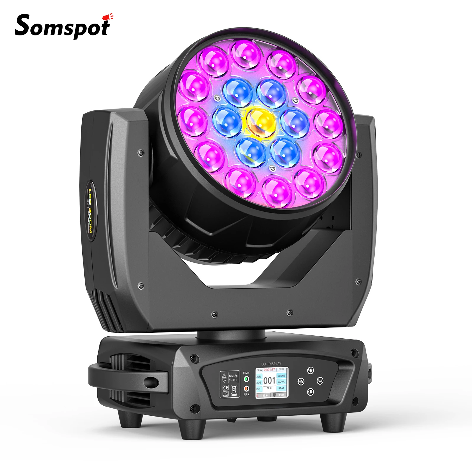 Somspot 19x15 Вт светодиодные движущиеся головные фонари RGBW луч сценический эффект освещения проектор фокусирующий свет зум прожекторы для дискотеки вечеринки 
Somspot 19x15 Вт светодиодные движущиеся головные фонари RGBW луч сценический эффект освещения проектор фокусирующий свет зум прожекторы для дискотеки вечеринки
