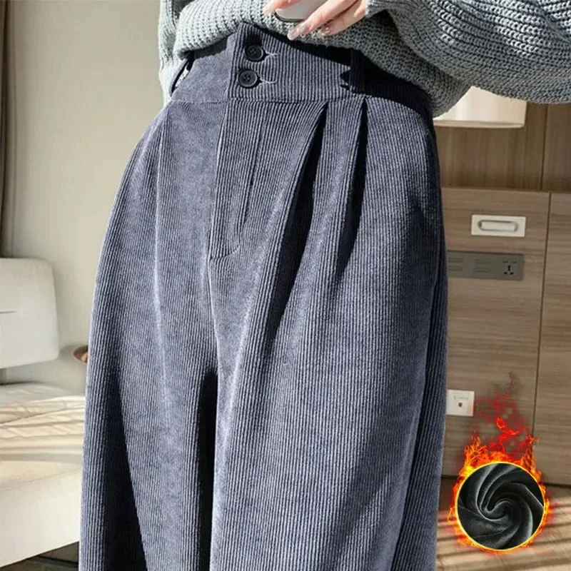 Korean Fashion 2023 Women's Pants Winter Plus Velvet Wide Leg Pants Casual Woman Pant High Waist Straight Women Loose Trousers
Korean Fashion 2023 Women's Pants Winter Plus Velvet Wide Leg Pants Casual Woman Pant High Waist Straight Women Loose Trousers