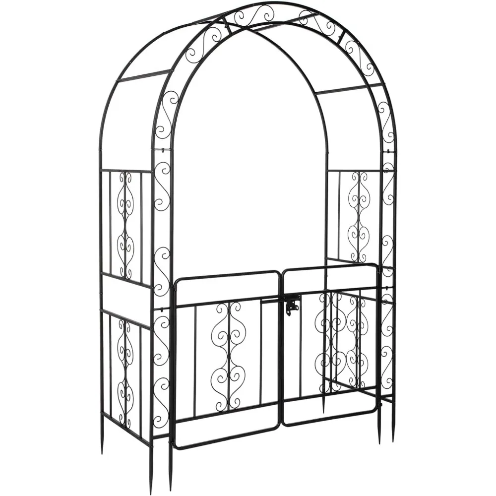 Metal Garden Arch with Double Gate Heavy-Duty Arbor Trellis, Arbor Archway for Climbing Plants Support Rack, Outdoor Lawn Backy
Metal Garden Arch with Double Gate Heavy-Duty Arbor Trellis, Arbor Archway for Climbing Plants Support Rack, Outdoor Lawn Backy