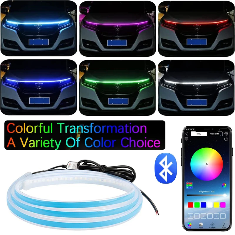 LED Car Hood Atmosphere Lght Strip Bluetooth Control Waterproof Auto Exterior Decor Ambient Headlight Daytime Running Lamp 12V
LED Car Hood Atmosphere Lght Strip Bluetooth Control Waterproof Auto Exterior Decor Ambient Headlight Daytime Running Lamp 12V