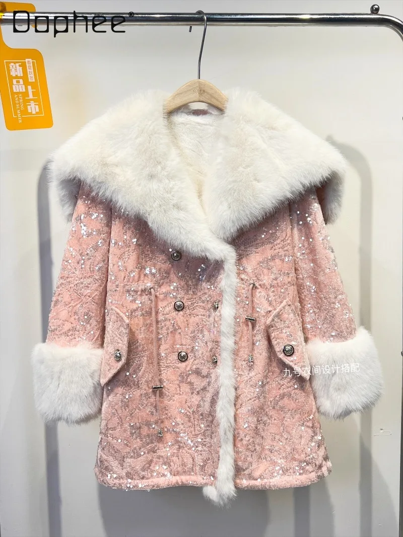 Новинка 2025 года, зимняя высококачественная элегантная легкая роскошная тяжелая вышивка с блестками, экологически чистая европейская шуба из норки, трендовое пальто из искусственного меха 
Новинка 2025 года, зимняя высококачественная элегантная легкая роскошная тяжелая вышивка с блестками, экологически чистая европейская шуба из норки, трендовое пальто из искусственного меха