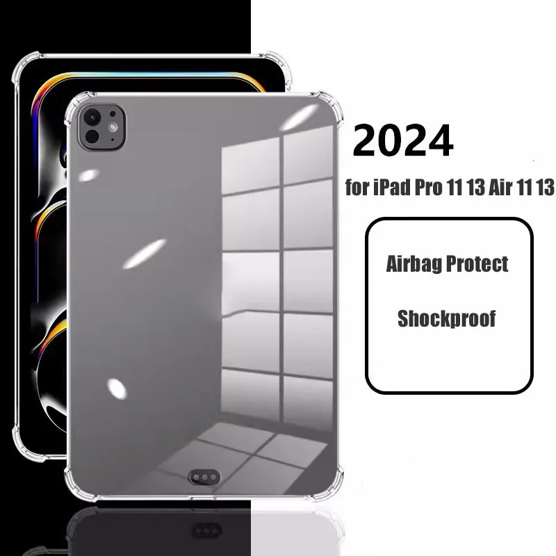 Ultra-thin Airbag TPU Soft Case for IPad Air 11 2024 6th Air 13 Pro 13 11 2022 9.7 10.2 8th 9th Air 4 5 Mini 6 10th 10.9
Ultra-thin Airbag TPU Soft Case for IPad Air 11 2024 6th Air 13 Pro 13 11 2022 9.7 10.2 8th 9th Air 4 5 Mini 6 10th 10.9