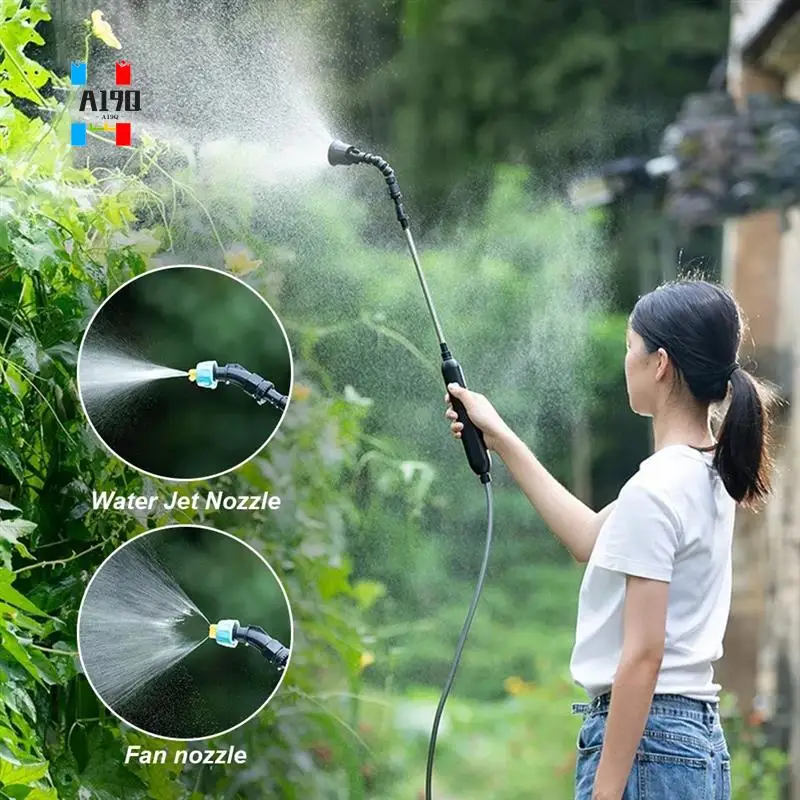 A19Q-Electric Sprayer With 4M Pipes Garden Watering Spray Gun With 2 Nozzles Type-C/USB Telescopic Irrigation Tools
A19Q-Electric Sprayer With 4M Pipes Garden Watering Spray Gun With 2 Nozzles Type-C/USB Telescopic Irrigation Tools