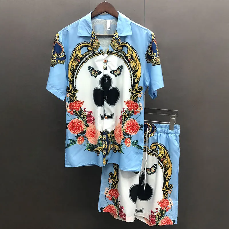 2023 Summer Lapel Streetwear Shirt Suit Casual Sets Homme Color Flowers Pattern Shirt Short Sleeve Casual Shirt Suit Streetwear
2023 Summer Lapel Streetwear Shirt Suit Casual Sets Homme Color Flowers Pattern Shirt Short Sleeve Casual Shirt Suit Streetwear