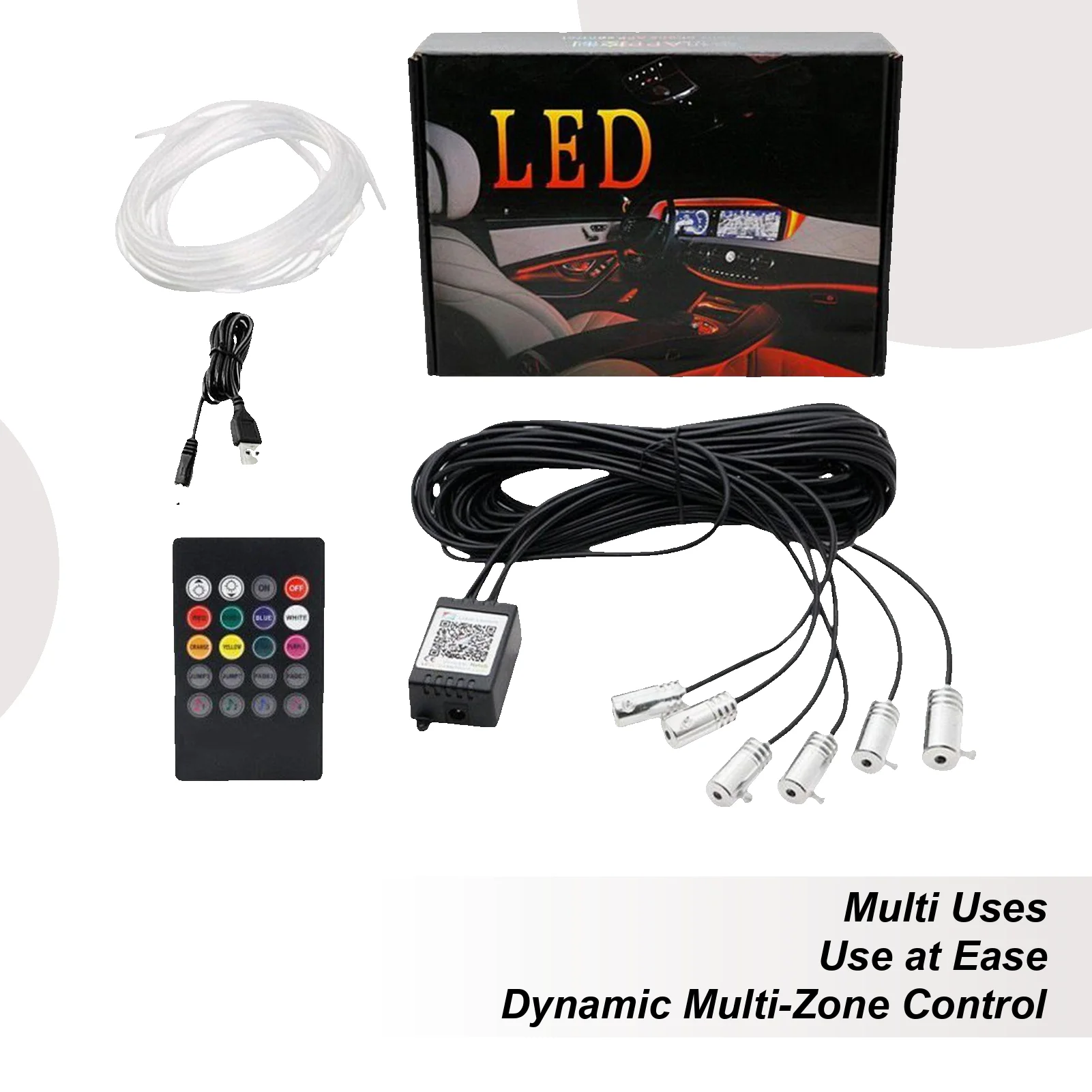 Interior Car LED Strip Lights 26.25ft APP Control Ambient Lighting Smart LED Car Lights Interior For Men Women Truck Trailer
Interior Car LED Strip Lights 26.25ft APP Control Ambient Lighting Smart LED Car Lights Interior For Men Women Truck Trailer