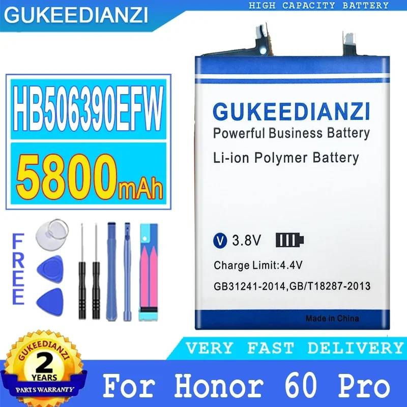 HB506390EFW Rechargeable Mobile Phone Batteries 5800mAh For huawei Honor 60 Pro For Honor60 Pro Cell Phone Portable Battery
HB506390EFW Rechargeable Mobile Phone Batteries 5800mAh For huawei Honor 60 Pro For Honor60 Pro Cell Phone Portable Battery