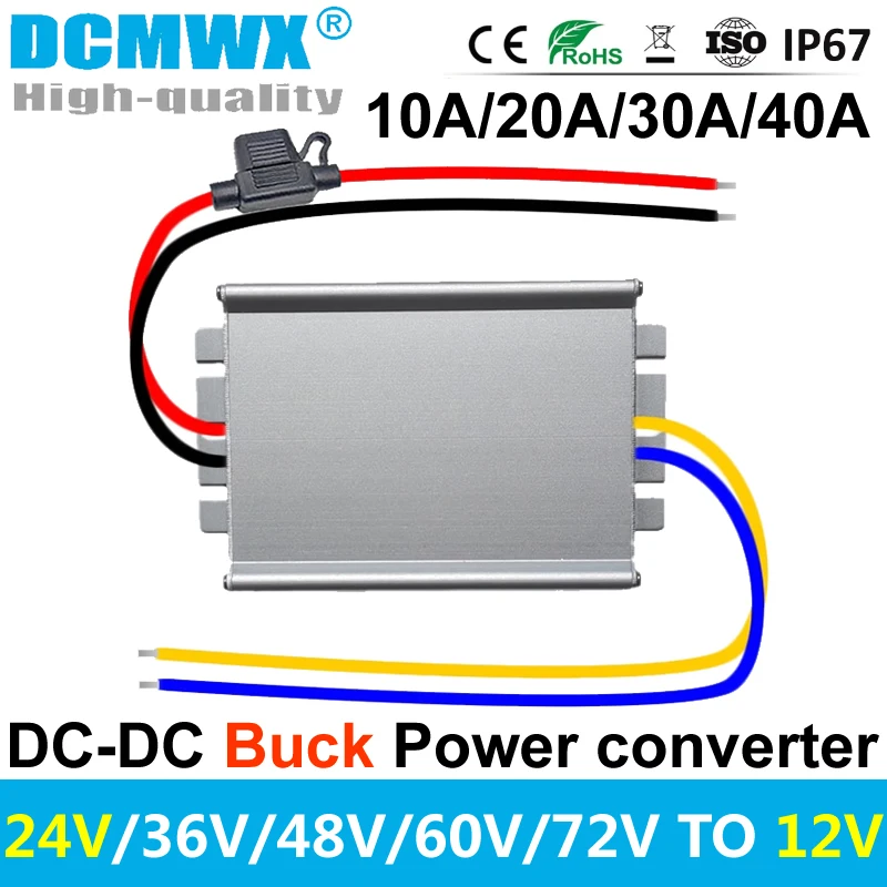 DCMWX 24V 36V 48V 60V 72V 18-90V to 12V 10A 20A 30A 40A DC DC Converter Step Down Voltage Regulator Transformer Car Power Supply
DCMWX 24V 36V 48V 60V 72V 18-90V to 12V 10A 20A 30A 40A DC DC Converter Step Down Voltage Regulator Transformer Car Power Supply