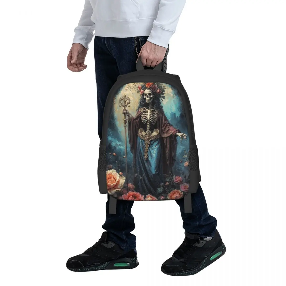 Santa Muerte Spanish Student Backpack School Bag Hiking Travel Daypack for Men Women Fashion Bookbag Shoulder Bags
Santa Muerte Spanish Student Backpack School Bag Hiking Travel Daypack for Men Women Fashion Bookbag Shoulder Bags