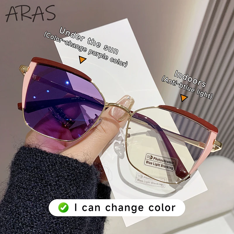 Vintage Cat Eye Anti Blue Light Sunglasses For Women Men 2025 Metal Trend Square Prescription Glasses Photochromic Eyewear UV400
Vintage Cat Eye Anti Blue Light Sunglasses For Women Men 2025 Metal Trend Square Prescription Glasses Photochromic Eyewear UV400
