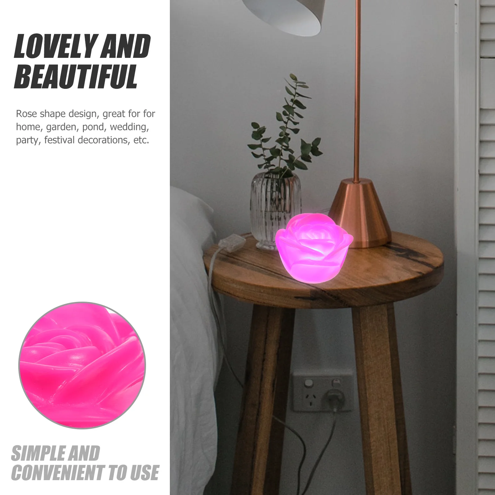 5Pcs Rose LED Lights Simulated Floral Plastic Operated Color Changing Decoration for Weddings Parties Garden Festivals 
5Pcs Rose LED Lights Simulated Floral Plastic Operated Color Changing Decoration for Weddings Parties Garden Festivals