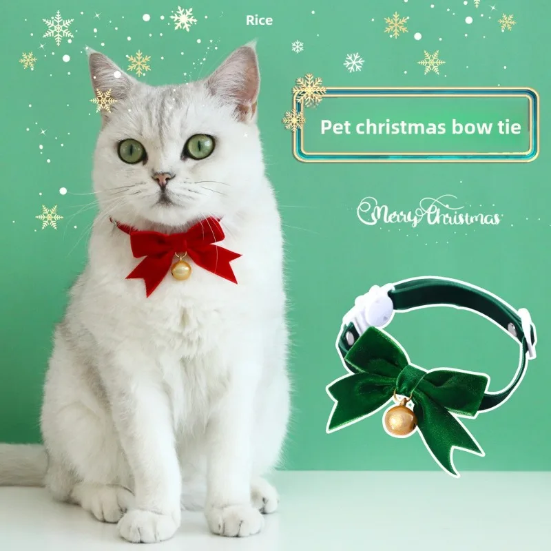 Christmas Velvet Hand-tied Bow Tie, Anti-suffocation Button, Pet Cat and Dog Collar, Bow Tie, Cat's Eye Bell
Christmas Velvet Hand-tied Bow Tie, Anti-suffocation Button, Pet Cat and Dog Collar, Bow Tie, Cat's Eye Bell