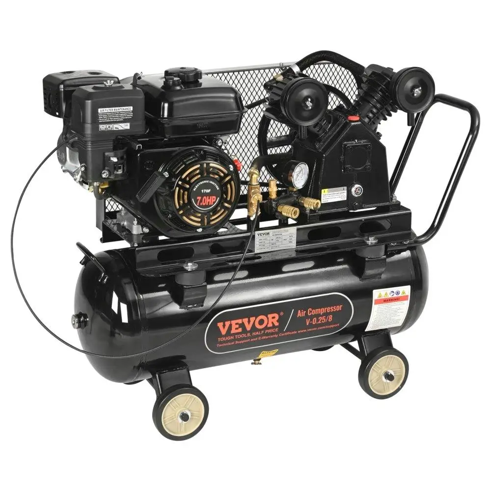 Газовый воздушный компрессор 7HP, горизонтальный воздушный компрессор объемом 13,2 галлонов, поршневой насос с газовым приводом 9CFM @ 115PSI
Газовый воздушный компрессор 7HP, горизонтальный воздушный компрессор объемом 13,2 галлонов, поршневой насос с газовым приводом 9CFM @ 115PSI