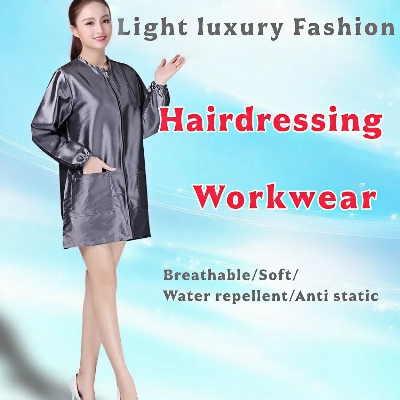 Kitchen Waterproof Oil Proof Long Sleeved With Pockets Apron Women Painting Cooking Apron Robe Cloak Pet Salon Beauty Workwear
Kitchen Waterproof Oil Proof Long Sleeved With Pockets Apron Women Painting Cooking Apron Robe Cloak Pet Salon Beauty Workwear