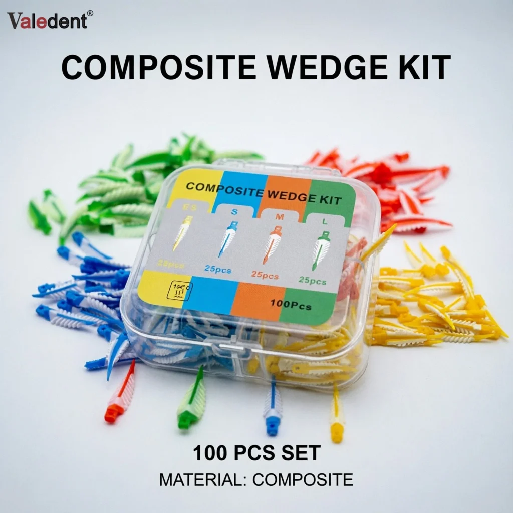 40/100pcs Dental Wedges Kit Autoclaved Silicone Matrix Band Adaptive System Composite Filling Restoration Dentist Tool
40/100pcs Dental Wedges Kit Autoclaved Silicone Matrix Band Adaptive System Composite Filling Restoration Dentist Tool
