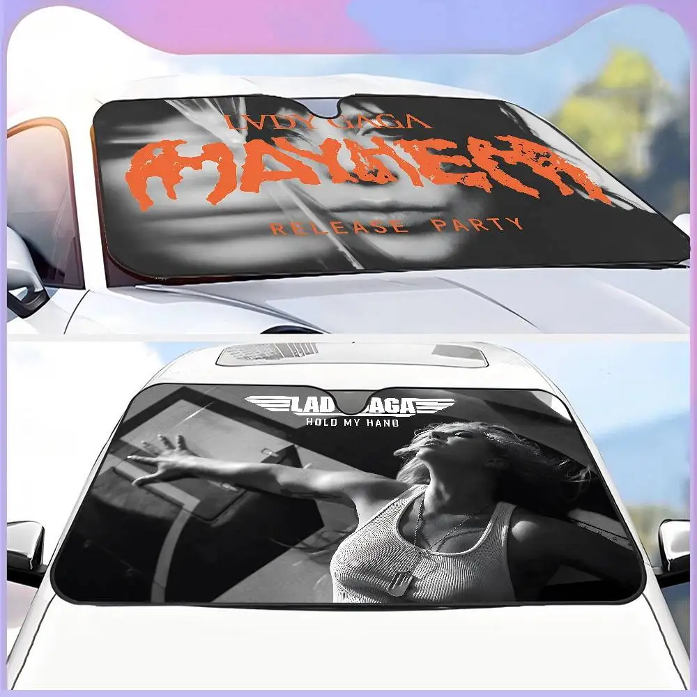 Singer L-Lady G-Gaga Car Sunshade Shield Windshield Window Sun Blocker Cover Interior Protection For Truck SUV Visor Universal
Singer L-Lady G-Gaga Car Sunshade Shield Windshield Window Sun Blocker Cover Interior Protection For Truck SUV Visor Universal