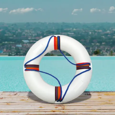 Small Portable Life Buoy Mini Emergency Floating Ring Adult Kids Water Safety Float Swimming Pool Rescue Tool Pool Accessories