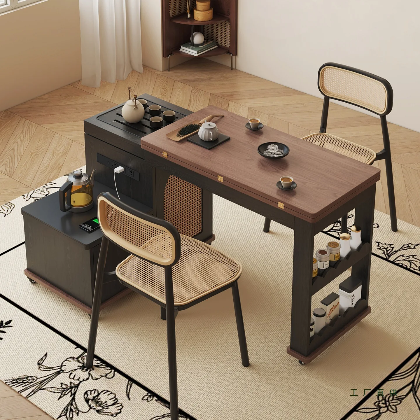 Чайный столик в среднем стиле, современный простой чайный столик, многофункциональный передвижной складной чайный столик для гостиной, балкона, дома
Чайный столик в среднем стиле, современный простой чайный столик, многофункциональный передвижной складной чайный столик для гостиной, балкона, дома