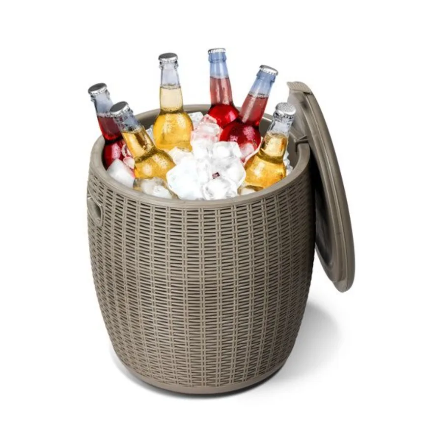 9.5 Gallon Cooler Side Table Portable Ice Chest with Builtin Handle Multifunctional Ice Cooler Outdoor Cocktail Side Table w Li
9.5 Gallon Cooler Side Table Portable Ice Chest with Builtin Handle Multifunctional Ice Cooler Outdoor Cocktail Side Table w Li