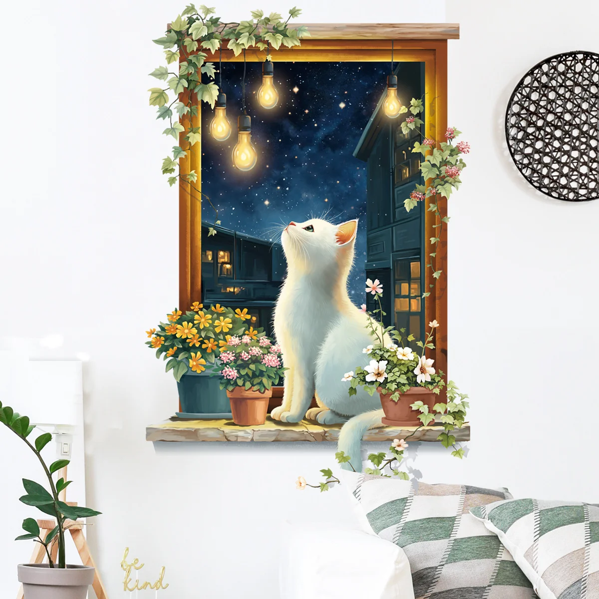 Cartoon Wall Sticker For Children Starry Sky Cat PVC Room Decor Stickers Home Decoration Accessories Self-Adhesive Wallpaper
Cartoon Wall Sticker For Children Starry Sky Cat PVC Room Decor Stickers Home Decoration Accessories Self-Adhesive Wallpaper