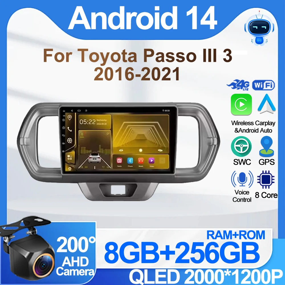 Автомобильный Android для Toyota Passo III 3 2016-2021, радио-мультимедийный плеер, GPS-навигация, WIFI Carplay 360, камера без 2 Din DSP 5G RDS
Автомобильный Android для Toyota Passo III 3 2016-2021, радио-мультимедийный плеер, GPS-навигация, WIFI Carplay 360, камера без 2 Din DSP 5G RDS