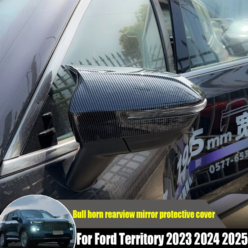 For Ford Territory 2023 2024 2025 exterior decorative cow horn rearview mirror protective cover ABS car modification parts
For Ford Territory 2023 2024 2025 exterior decorative cow horn rearview mirror protective cover ABS car modification parts