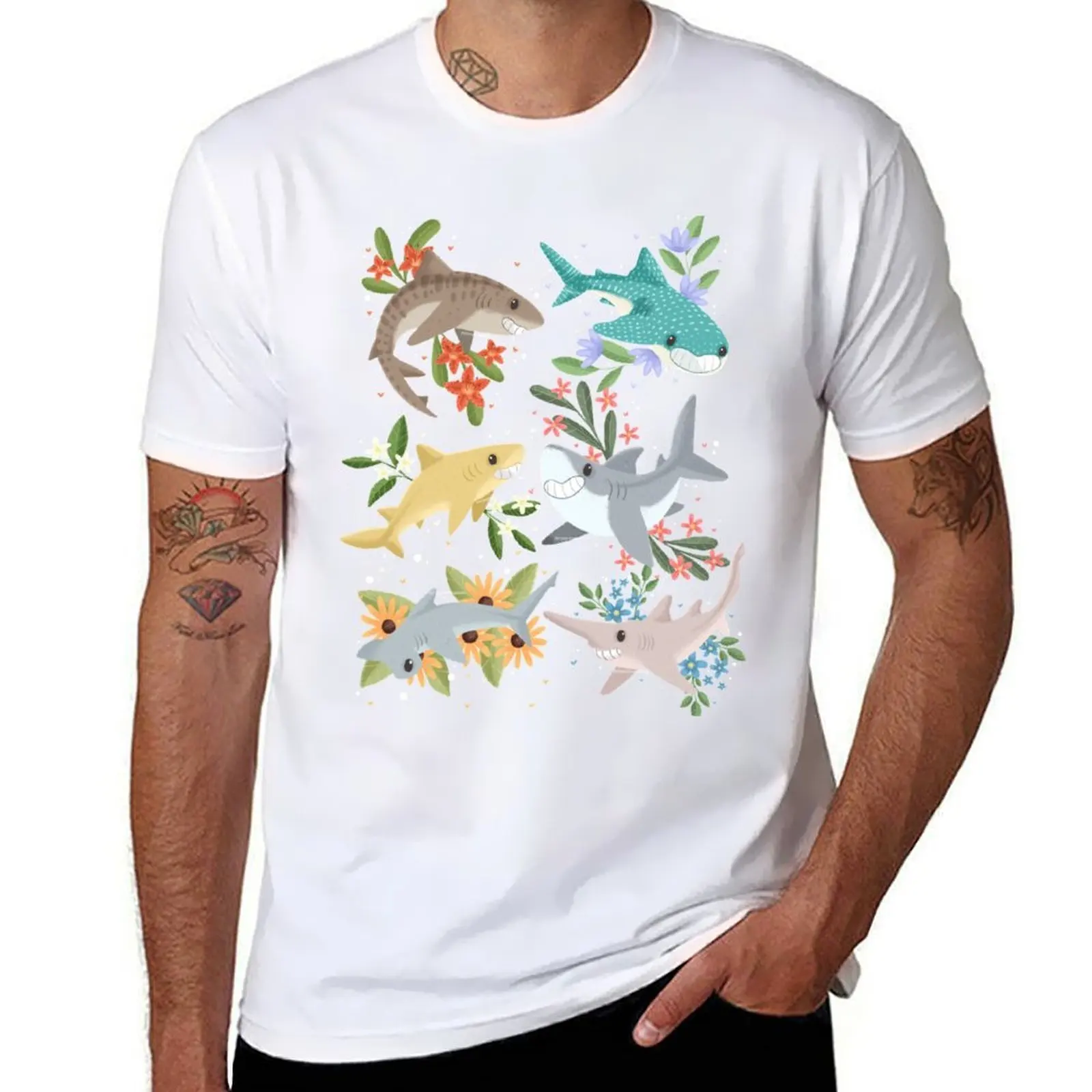 Floral Sharks T-Shirt t shirt custom print t shirt for man T-Shirt
Floral Sharks T-Shirt t shirt custom print t shirt for man T-Shirt