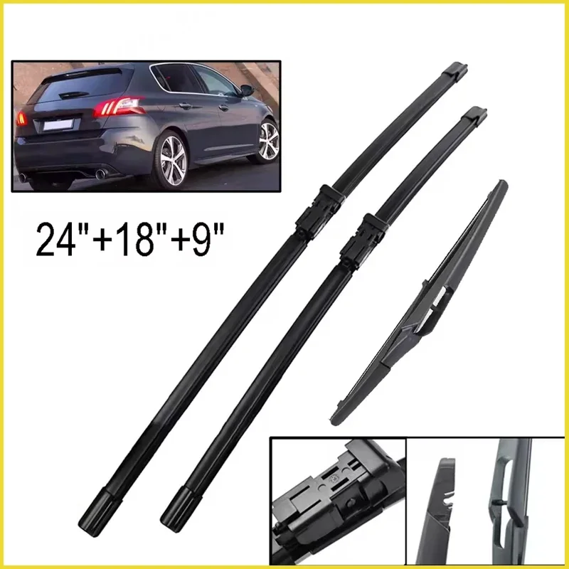 Wiper Front & Rear Wiper Blades Set For Peugeot 308 T9 Hatchback 2014 - 2020 Windshield Windscreen Window 24"+18"+9"
Wiper Front & Rear Wiper Blades Set For Peugeot 308 T9 Hatchback 2014 - 2020 Windshield Windscreen Window 24"+18"+9"