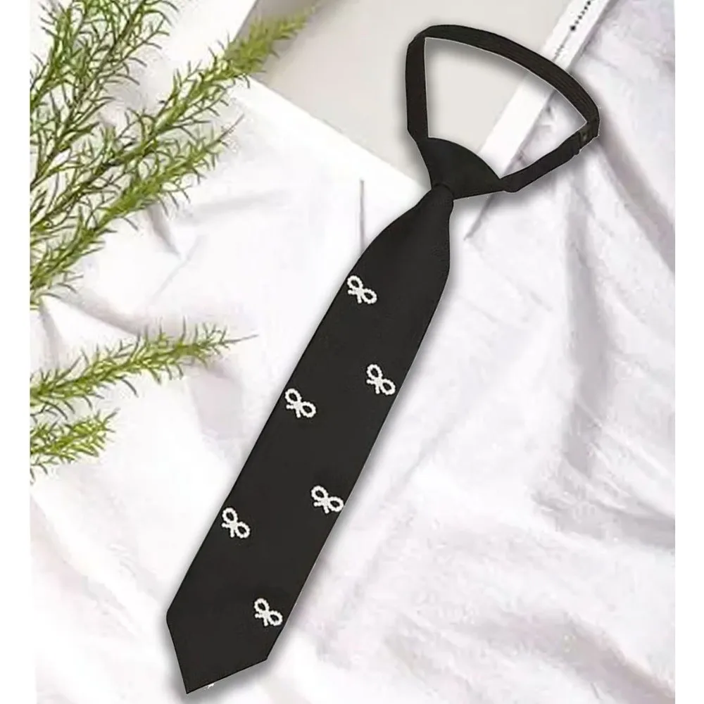 Elegant Bow Pearls Tie Korean Style Black Hand-beaded Long Necktie Geometric Academic Style Shirt Tie Students
Elegant Bow Pearls Tie Korean Style Black Hand-beaded Long Necktie Geometric Academic Style Shirt Tie Students