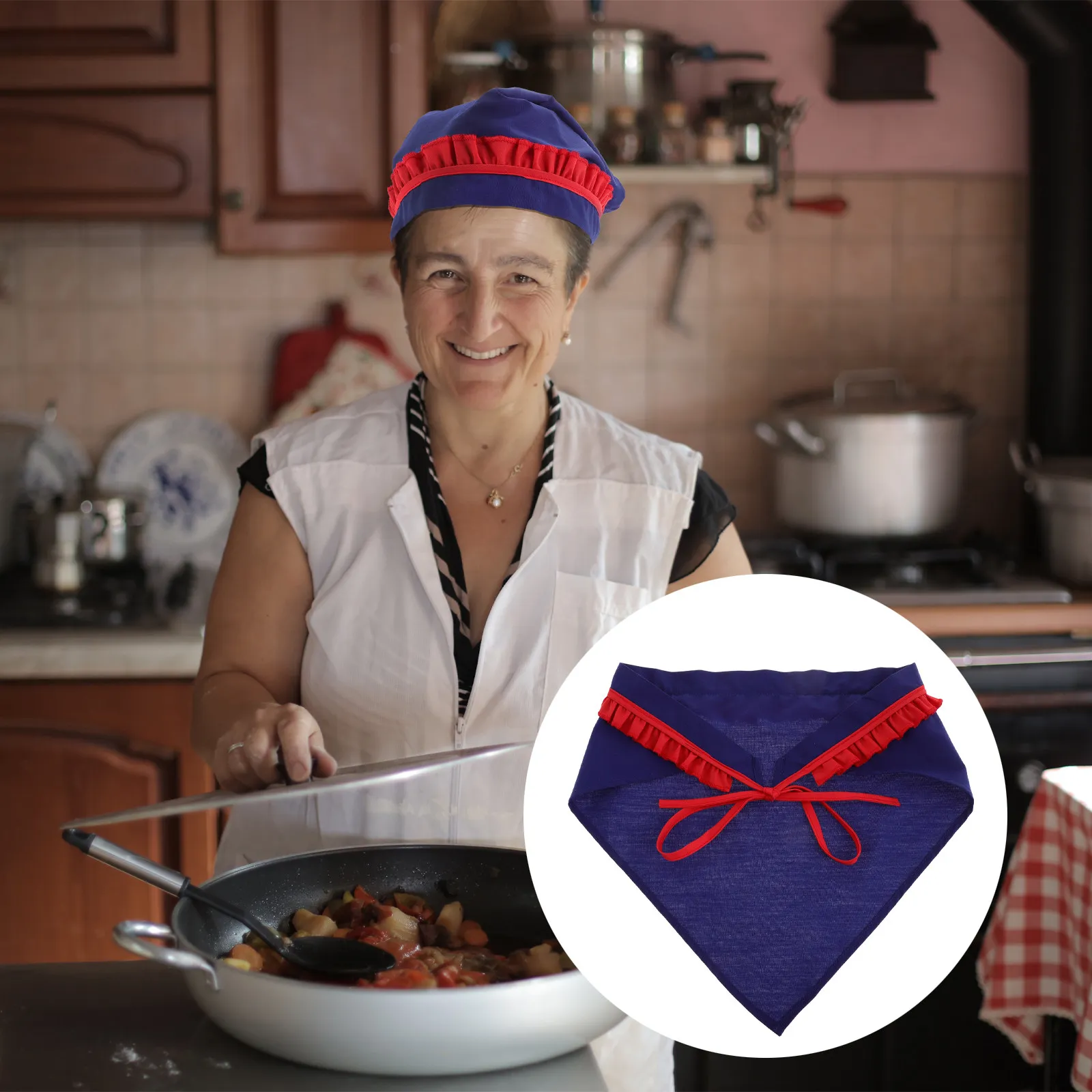 Triangular Lace Trim Kitchen Headscarf Tie Back Hair Wrap Chef Scarf Baking Cooking Hairband Women Head Scarf for Women
Triangular Lace Trim Kitchen Headscarf Tie Back Hair Wrap Chef Scarf Baking Cooking Hairband Women Head Scarf for Women