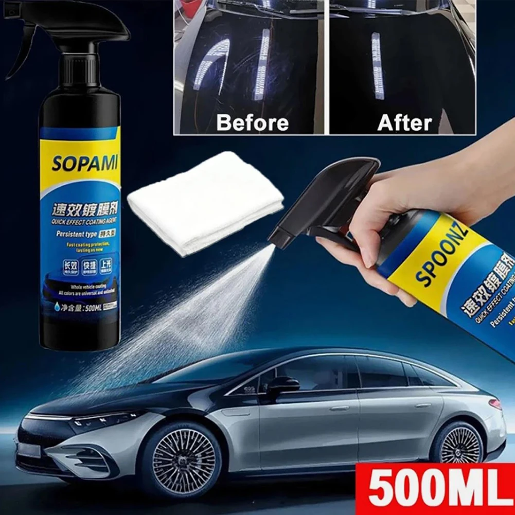 500ml Car Coating Spray Protection Quick Ceramic Coating Spray Car Coating Wax Polish Spray Plastic Refresh Fast Scratch Repair
500ml Car Coating Spray Protection Quick Ceramic Coating Spray Car Coating Wax Polish Spray Plastic Refresh Fast Scratch Repair
