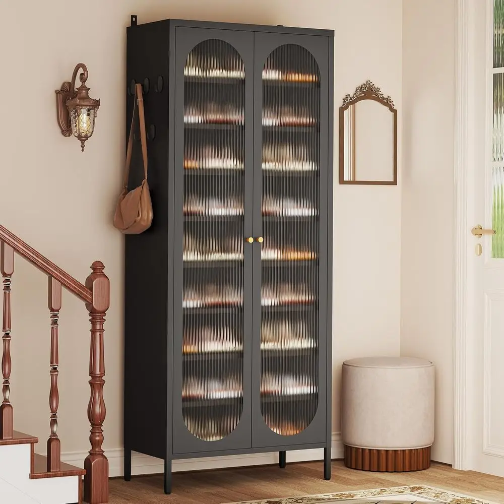 9-Tier Adjustable Metal Shoe Cabinet, 27-36 Pairs Storage, Durable Rack for Entryway, Hallway, Closet, Black
9-Tier Adjustable Metal Shoe Cabinet, 27-36 Pairs Storage, Durable Rack for Entryway, Hallway, Closet, Black